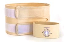 AbdoMend cotton belly band with the extra support strap laid flat